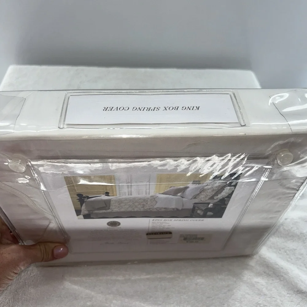 Martha Stewart Collection Fine Linens King Box‎ Spring Cover 100% Cotton NWT